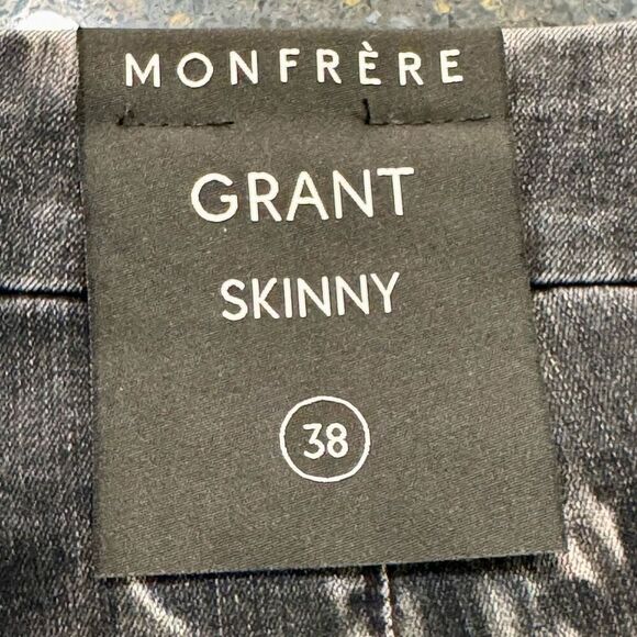 Monfrere Grant Skinny Hail Pants. Black/cream. Size 38. - Picture 6 of 10